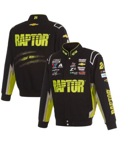 Куртка JH Design William Byron Raptor, черная, твил, на кнопках, Мужская