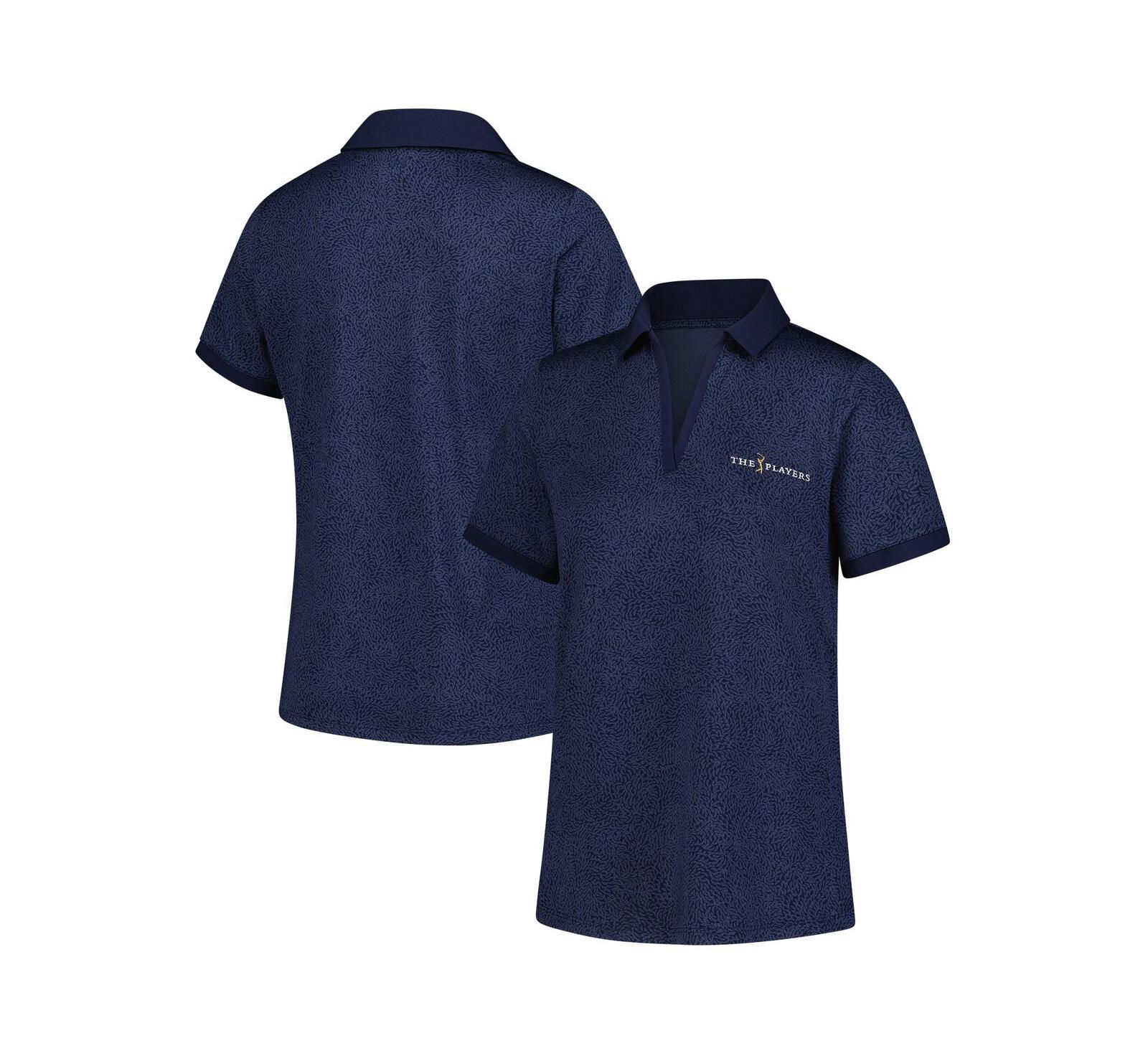 Under Armour Women's Navy THE PLAYERS Playoff 3.0 Eagle Swoop V-Neck Polo Shirt