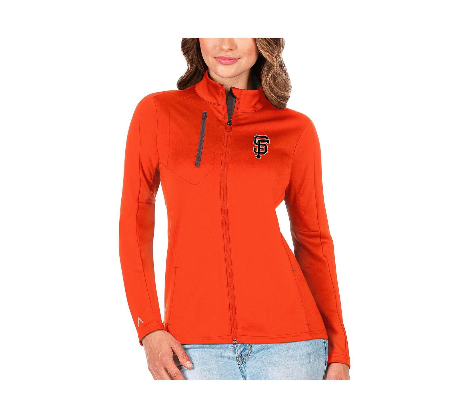 Antigua Женская куртка San Francisco Giants Generation Full-Zip Orange/Charcoal