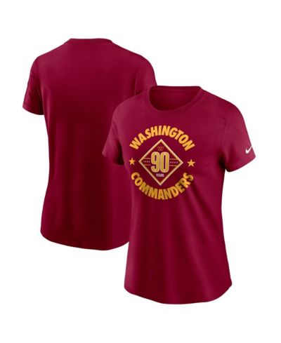 Nike Women's Burgundy Washington Commanders 90th Anniversary T-Shirt