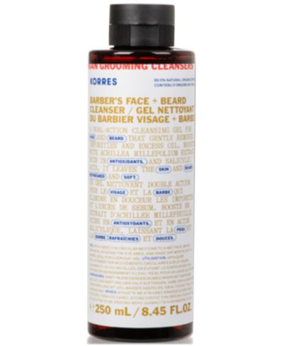 Korres Athenian Grooming Очищающее средство для лица и бороды Barber's, 8.45 oz.