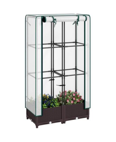 Высокая грядка Outsunny с решеткой, 31.5" x 15.7" x 48.8"