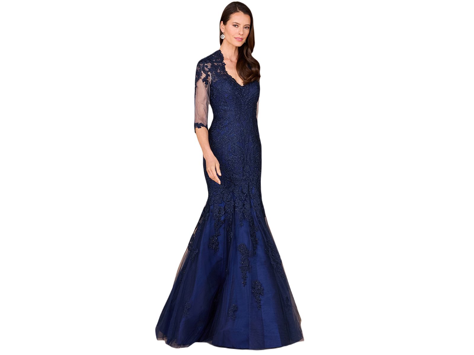 Lara Women's Long Sleeve, Mermaid Lace Gown