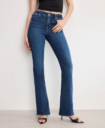 Good American Women's Soft Tech Good Classic Bootcut Jeans, Regular & Plus Size