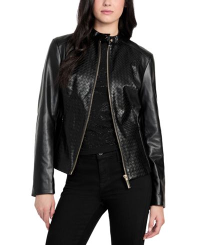Женская куртка GUESS из искусственной кожи с плетением