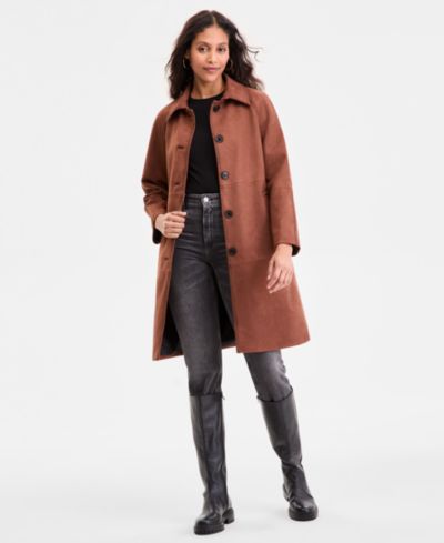 Женская куртка BCBGMAXAZRIA из искусственной замши на пуговицах