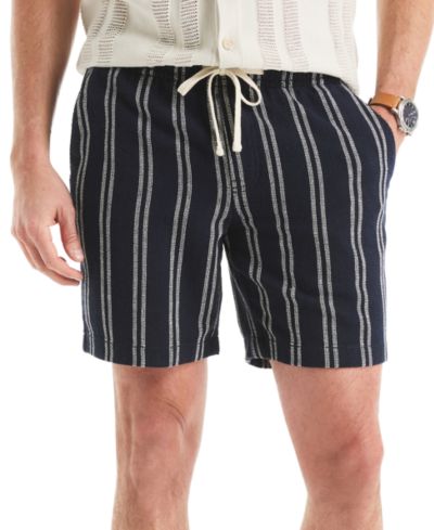 Мужские шорты Nautica с полоской, модель Pull-On, 7"