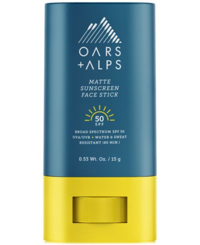 Oars + Alps Matte Sunscreen Face Stick SPF 50, 0.53 oz.