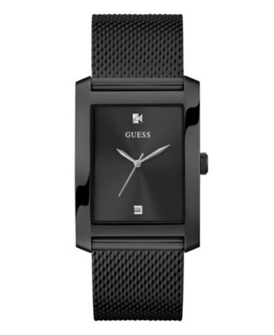 GUESS Men's Analog Black Mesh Watch, 34mm