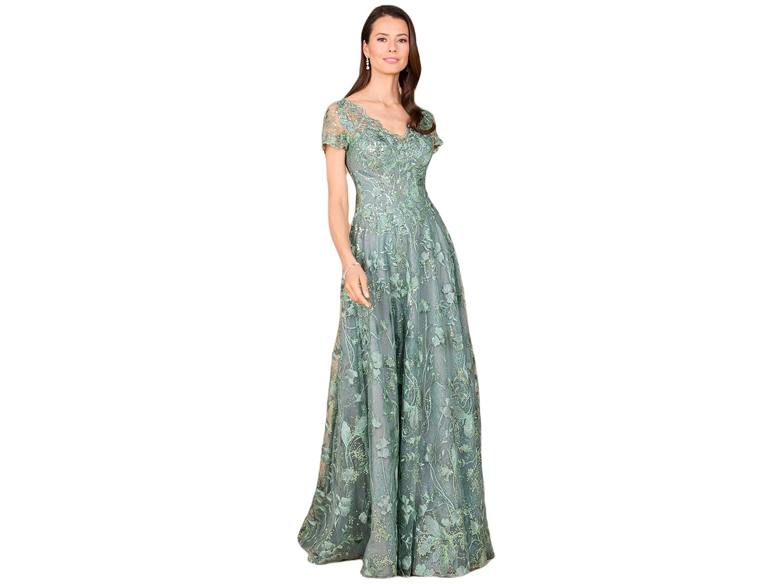 LARA Women's Tonal Lace Ballgown