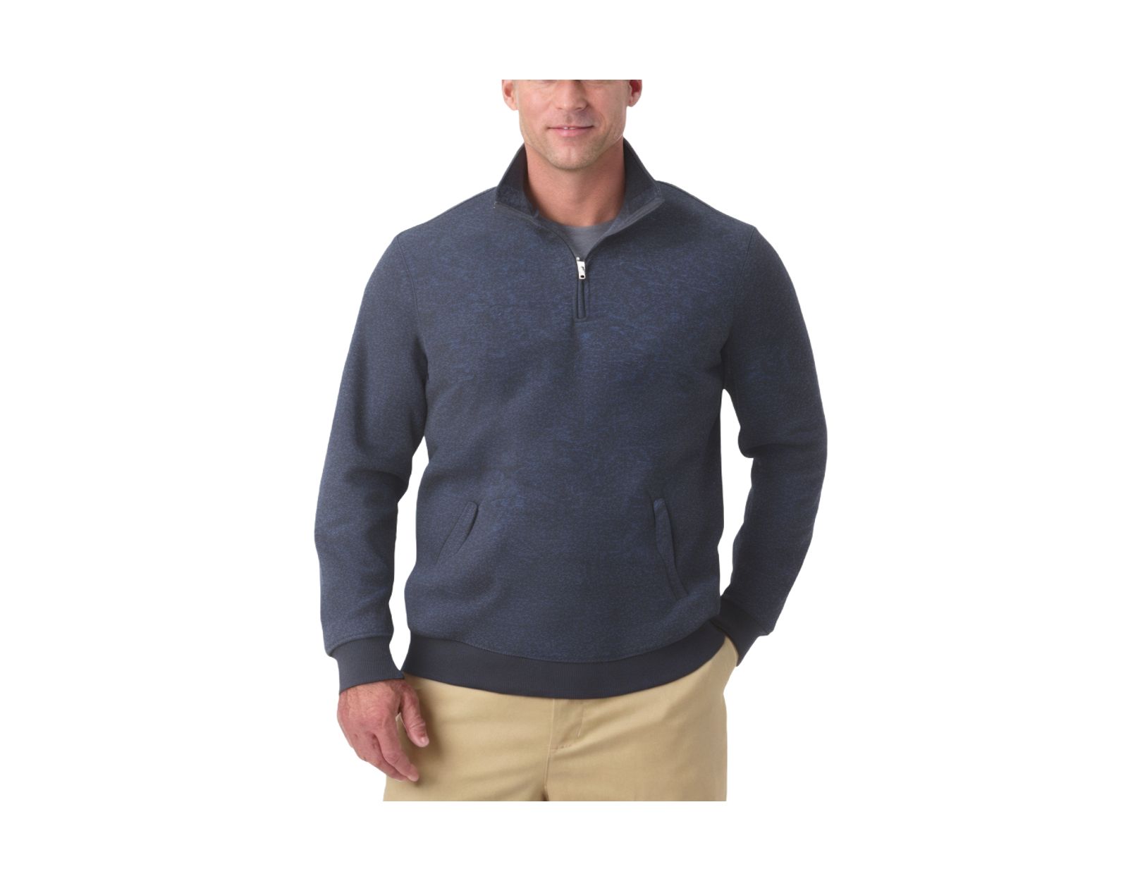 KingSize Big & Tall Quarter Zip Fleece Sweater