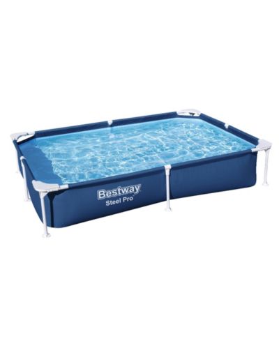 Надувной прямоугольный уличный бассейн Bestway Steel Pro, 87" x 59" x 17"