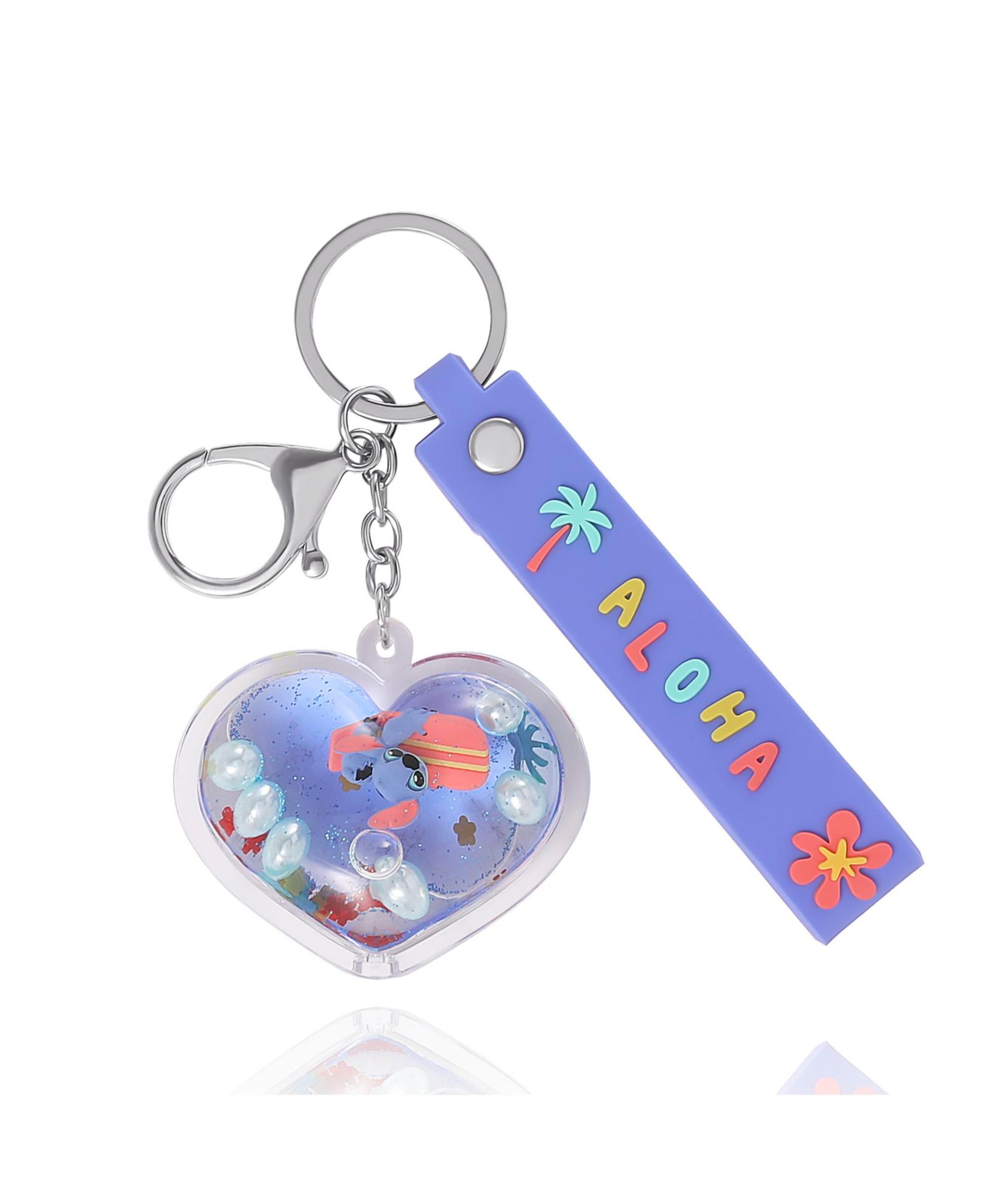 Брелок Disney Stitch Heart Shaped Liquid Surfing