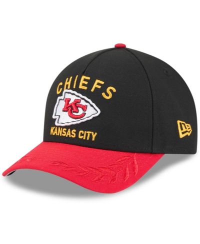New Era Men's Black/Red Kansas City Chiefs 2025 NFL Draft 9FORTY A-Frame M-Crown Adjustable Hat