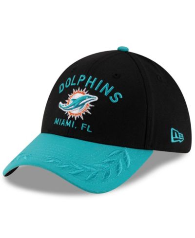 Мужская кепка New Era 39THIRTY Flex, Miami Dolphins 2025 NFL Draft, цвет Black/Aqua