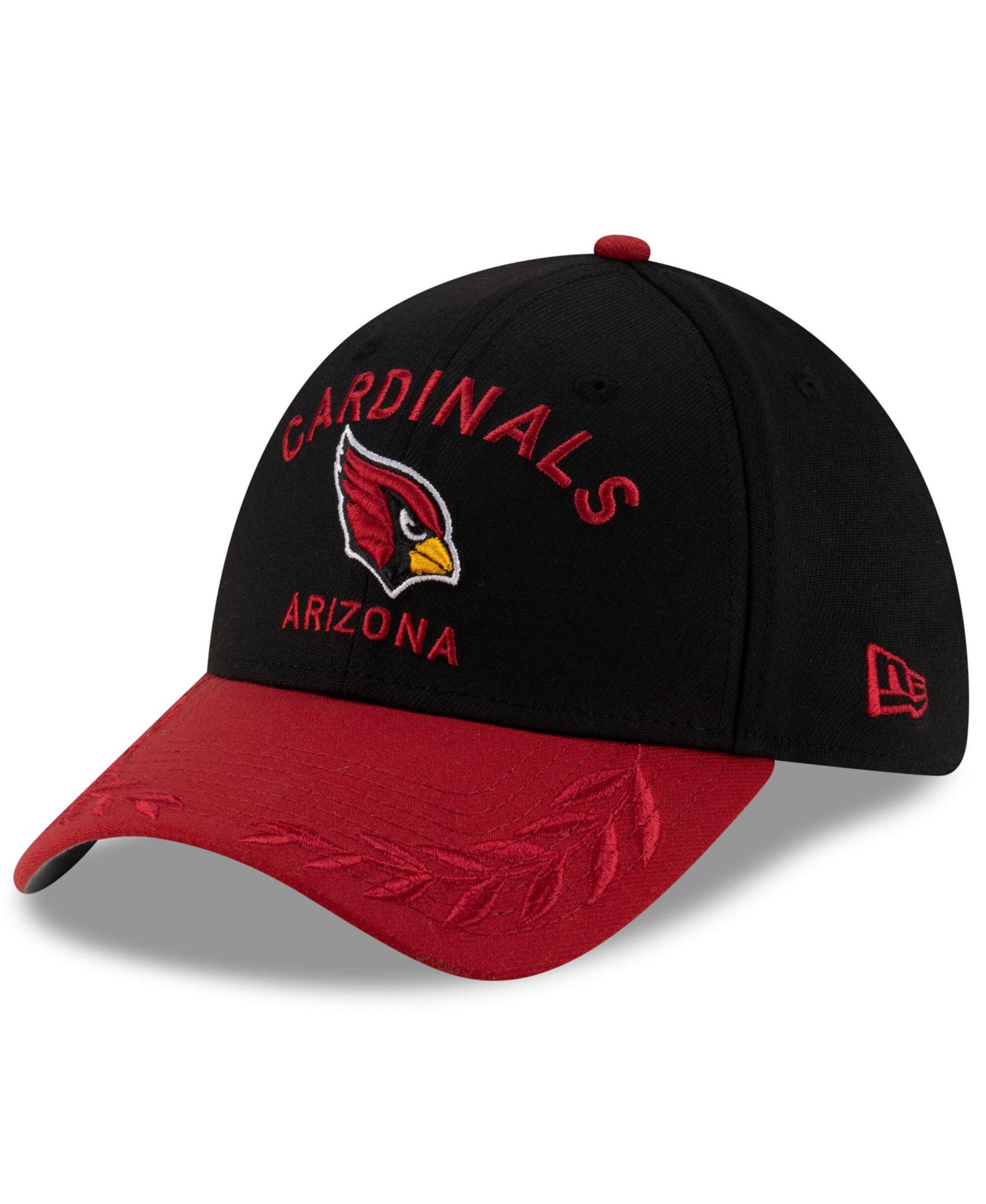 Мужская кепка New Era Arizona Cardinals 2025 NFL Draft 39THIRTY Flex Black/Cardinal