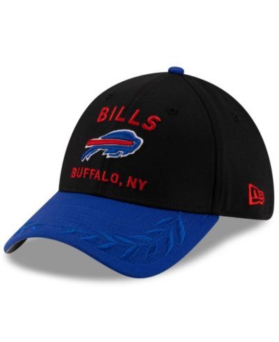 Мужская кепка New Era Buffalo Bills 2025 NFL Draft 39THIRTY Flex, черная/королевская синяя