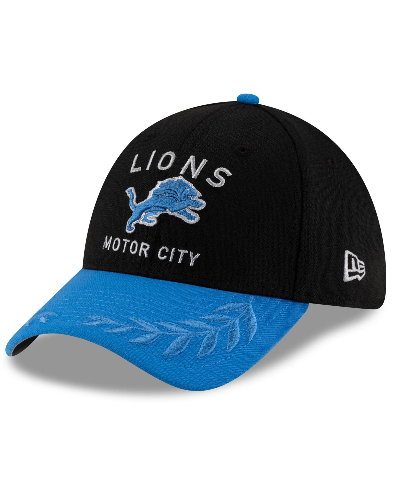 New Era Мужская кепка 39THIRTY Detroit Lions 2025 NFL Draft Black/Blue