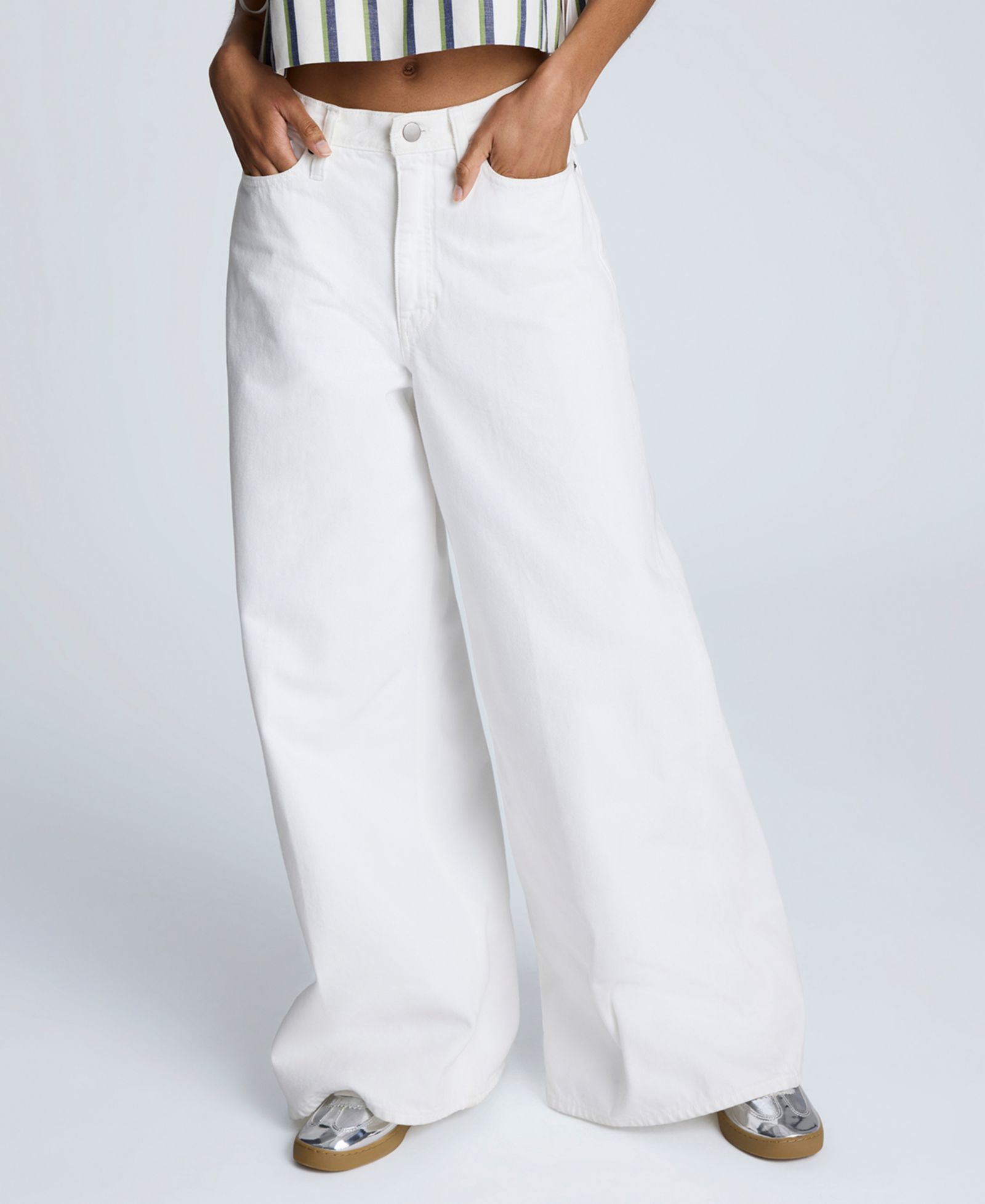 Kenneth Cole Women's High-Rise Wide-Leg Jeans