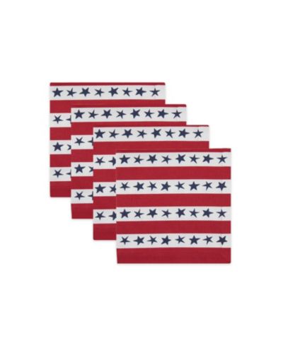 Набор из 4 салфеток Tableau Stars and Stripes Americana, 8.25" x 8.25"