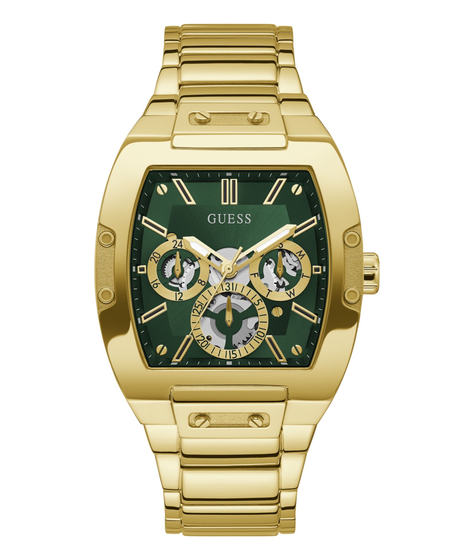 GUESS Men's Multi-Function Gold-Tone Stainless-Steel Watch, 41.5mm