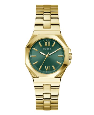 GUESS Women's Analog Gold-Tone Stainless Steel Watch, 34mm