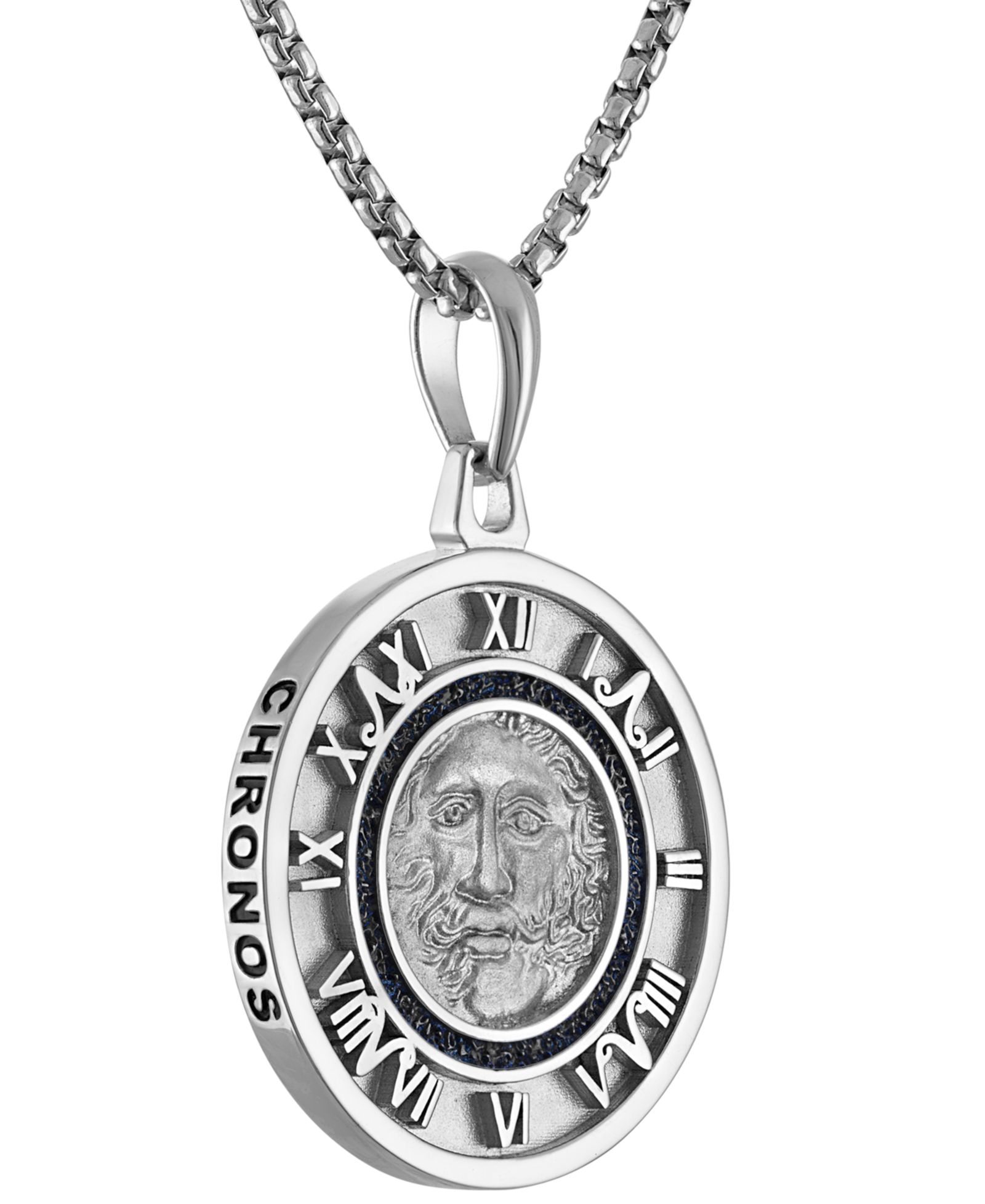 Мужская подвеска Bulova God of Time Sterling Silver Necklace