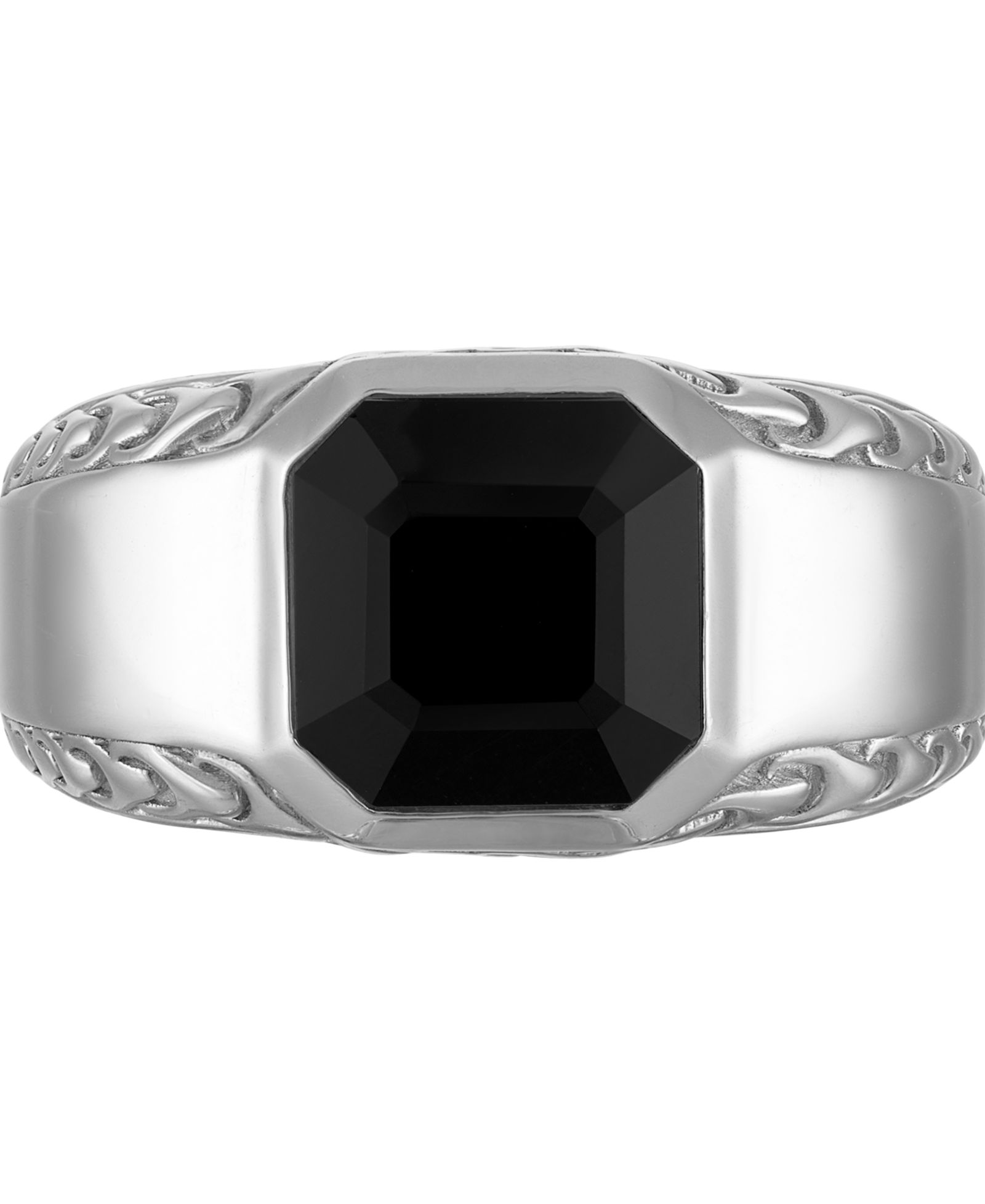Мужское кольцо Bulova Icon Black Onyx Sterling Silver