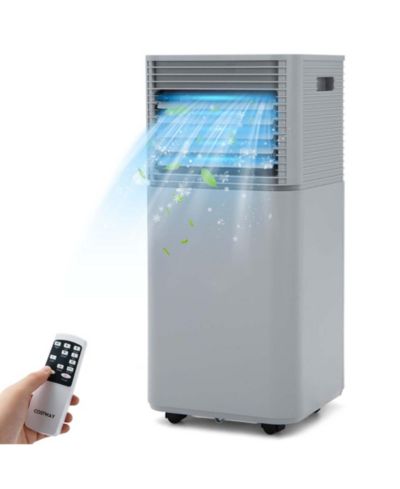 Gymax портативный кондиционер 3 в 1, охладитель воздуха 8000BTU, 230 кв.футов, серый