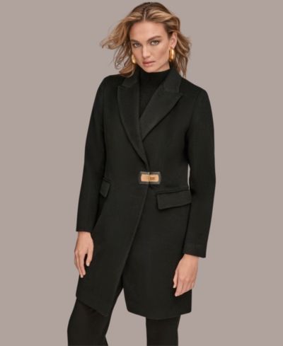 Женское пальто Donna Karan New York с пуговицами и отложным воротником