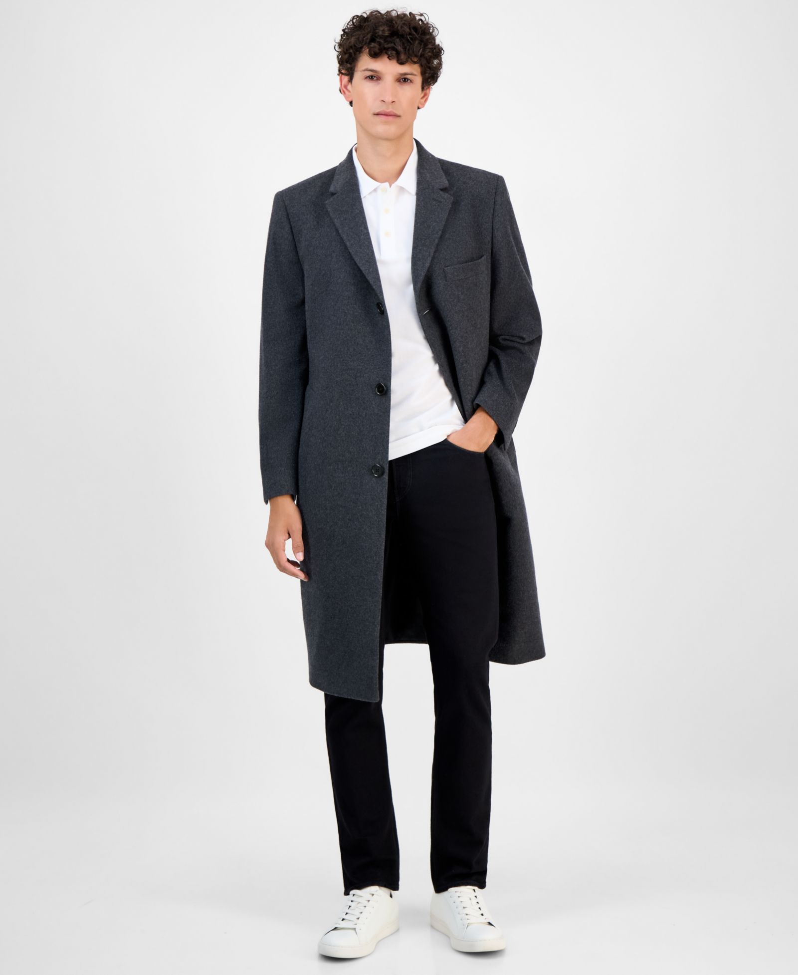 Michael Kors Men's Classic-Fit Solid Pure Cashmere Overcoat