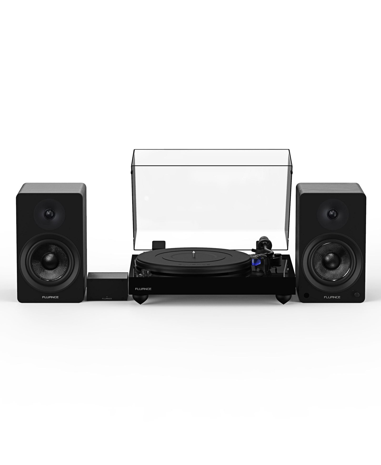 Проигрыватель винила Fluance RT84 Reference High Fidelity, фонопредусилитель PA10 и активные полочные стереодинамики Ai41 5"