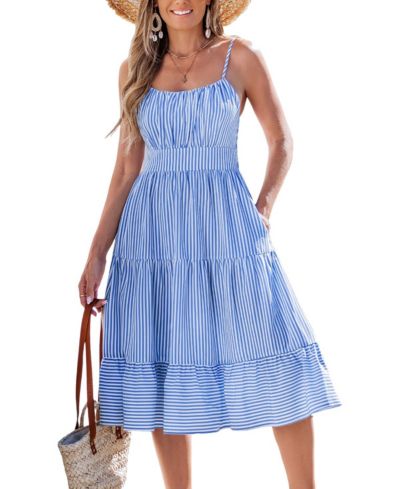 Женское пляжное платье Cupshe Midsummer Dream Striped Midi