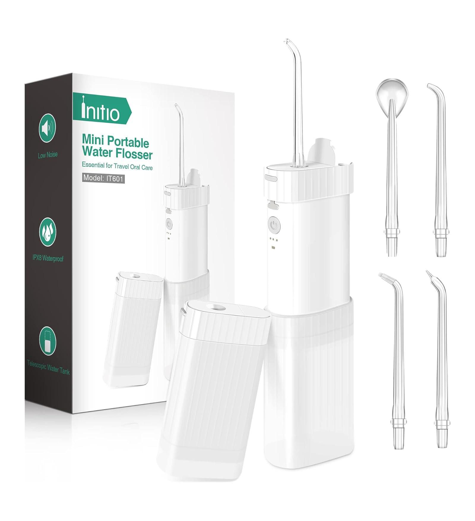 Portable Water Flosser - 4 Nozzle Types, 3 Modes, IPX7 Waterproof, 1100mAh Battery, Essential for Travel Oral Care