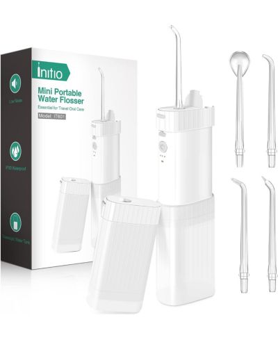 Portable Water Flosser - 4 Nozzle Types, 3 Modes, IPX7 Waterproof, 1100mAh Battery, Essential for Travel Oral Care