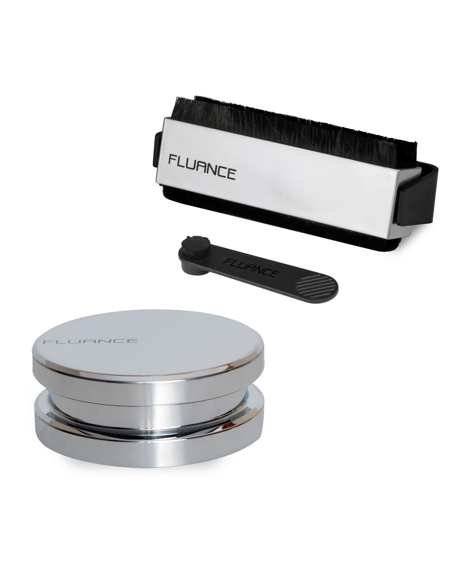 Набор аксессуаров для виниловых пластинок Fluance с щетками из углеродного волокна и грузом для пластинок (VB52RW02)