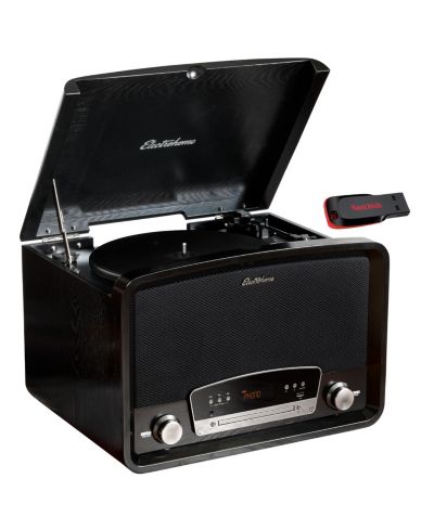 Electrohome Kingston 7-in-1 Vintage Bluetooth Record Player Stereo System