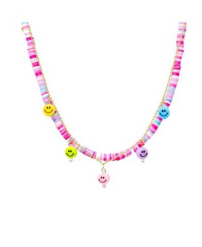 Детское ожерелье ZOMI GEMS с цветными дисками и шармом, Happy Faces