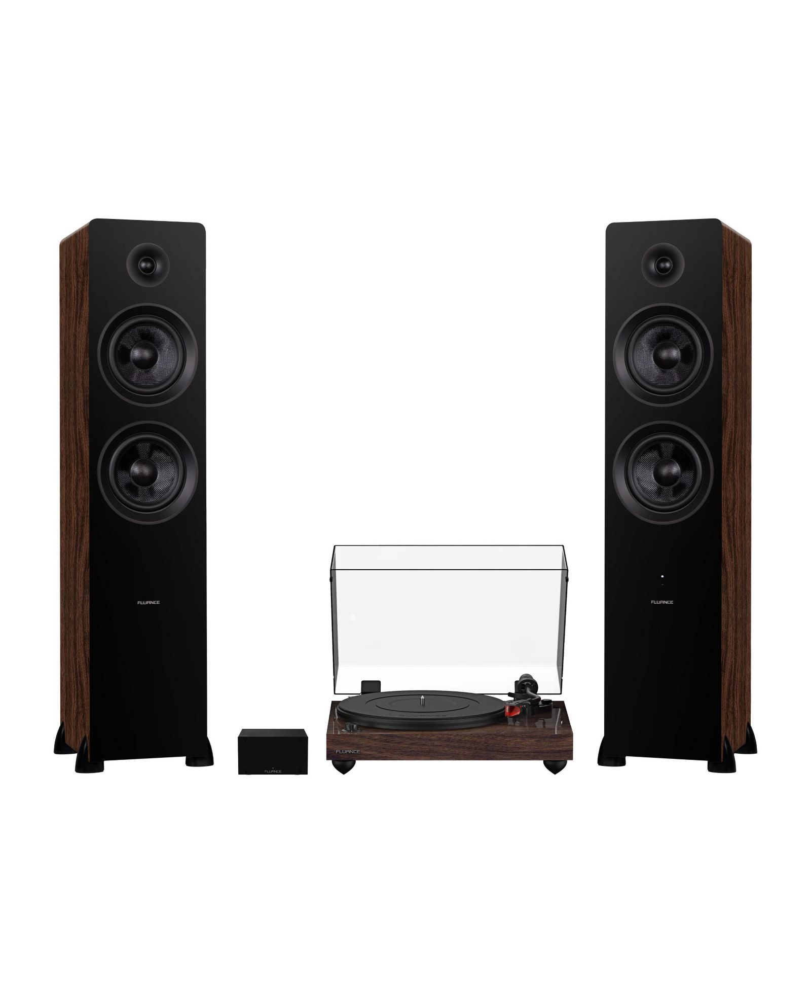 Fluance RT84 виниловый проигрыватель Hi-Fi, фонокорректор PA10 и напольные колонки Ai81 Elite
