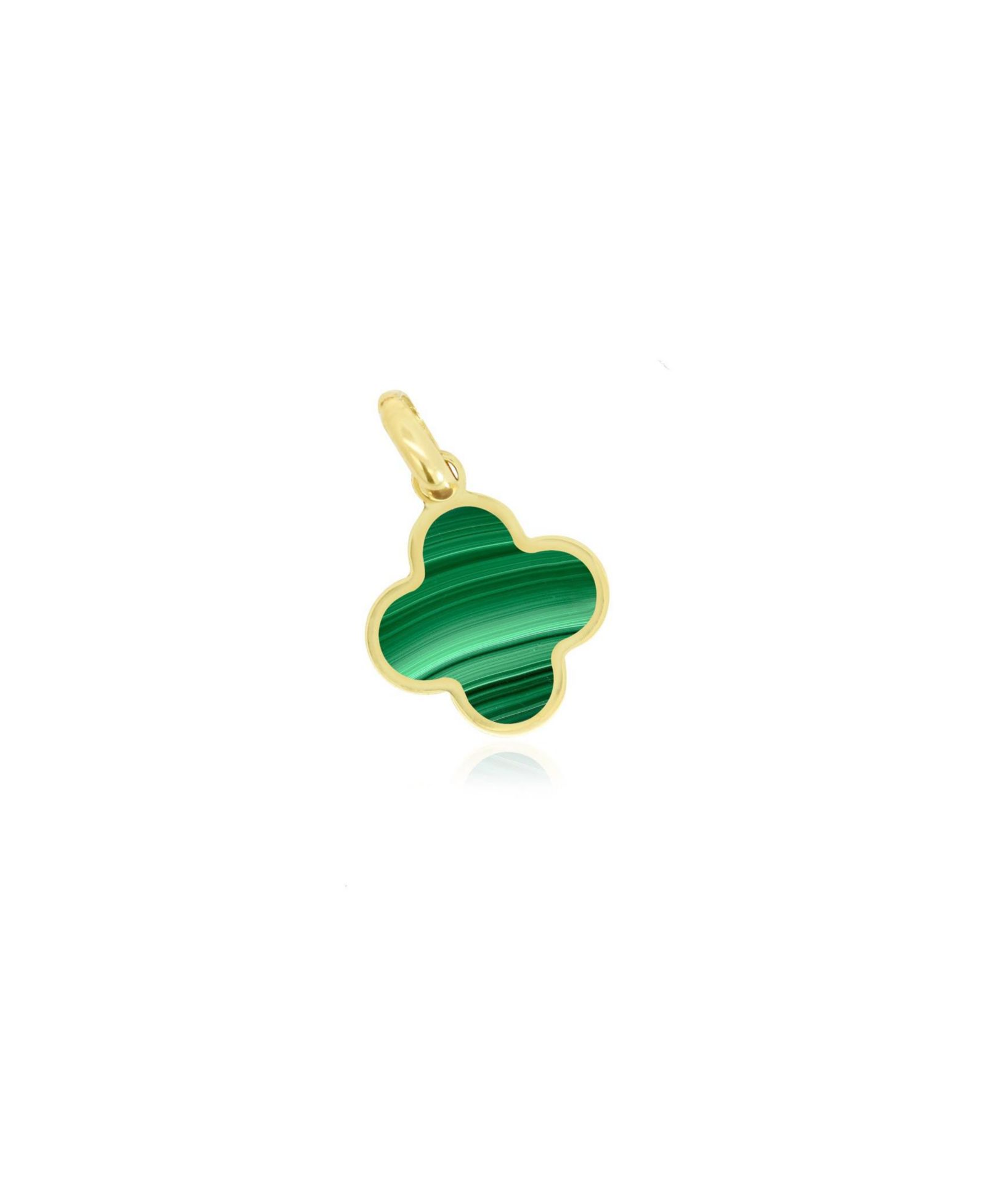 Подвеска The Lovery Malachite Clover Charm - 14 мм