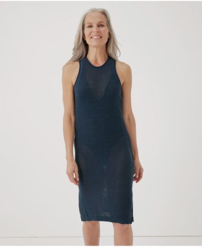Женская пляжная накидка из льна Pact Beachside Linen Crochet Cover-Up
