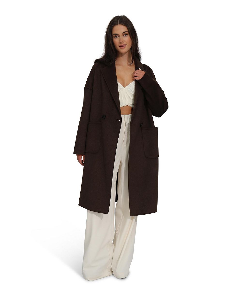 Belle & Bloom Women's Publisher Double-Breasted Wool Blend Coat