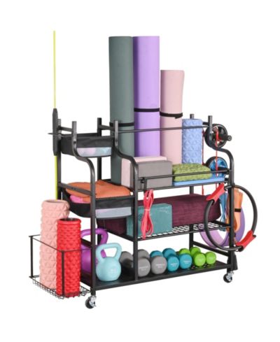 Gym Sports Equipment Storage organizer,Black