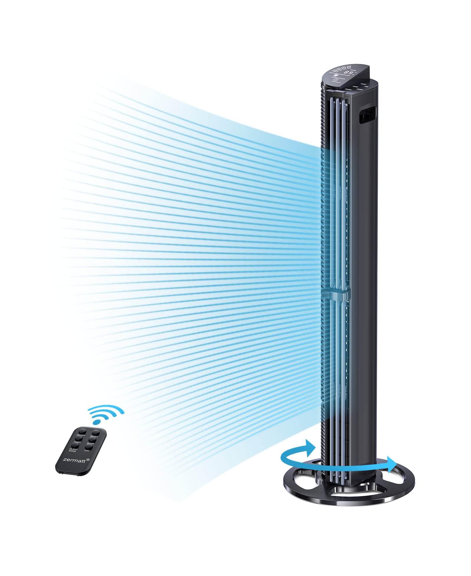 LTMATE Global Inc. 40 inches Smart Tower Fan with Remote Control, 6 Hyper Speeds & 3 Modes