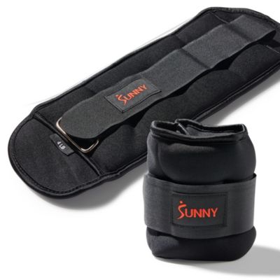 Sunny Health & Fitness Ankle Weights 4 lb, Pair, Black
