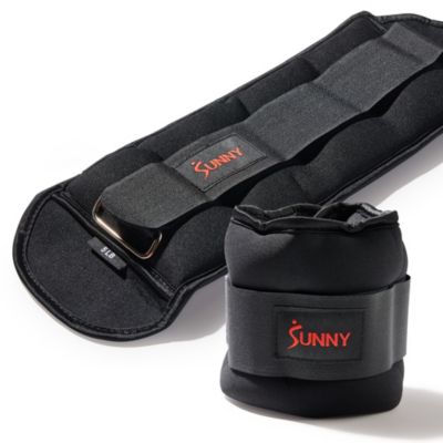 Sunny Health & Fitness Ankle Weights 5 lb, Pair, Black