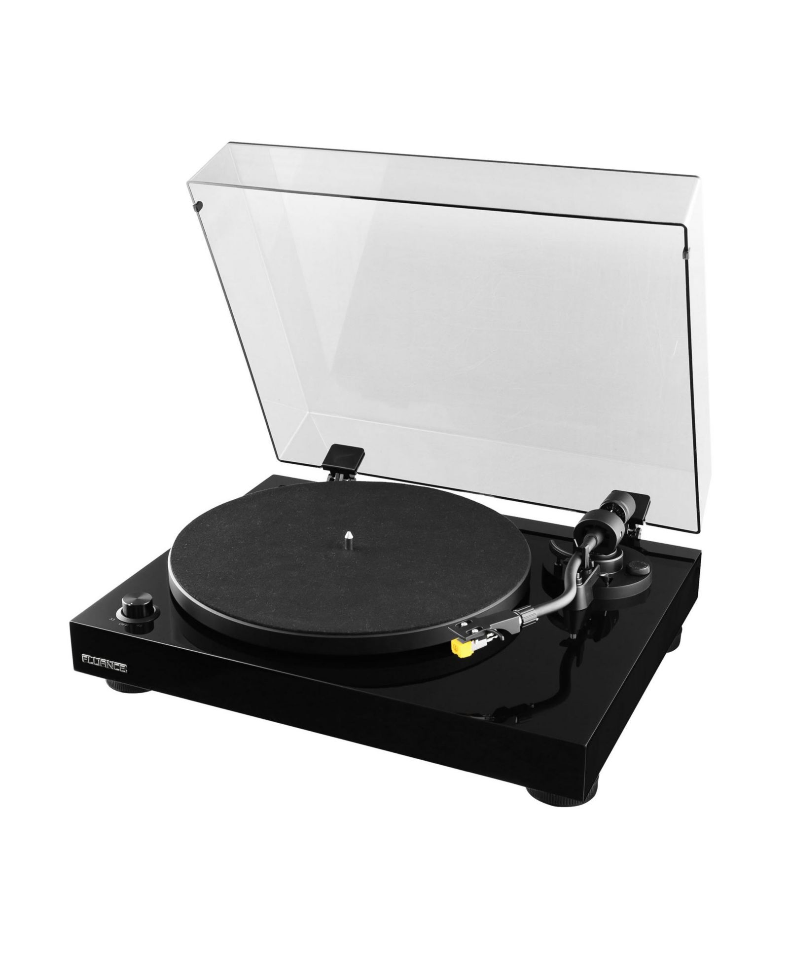 Fluance RT80 высокоточный виниловый проигрыватель с картриджем Audio Technica, ременной привод, встроенный преамп, деревянное основание