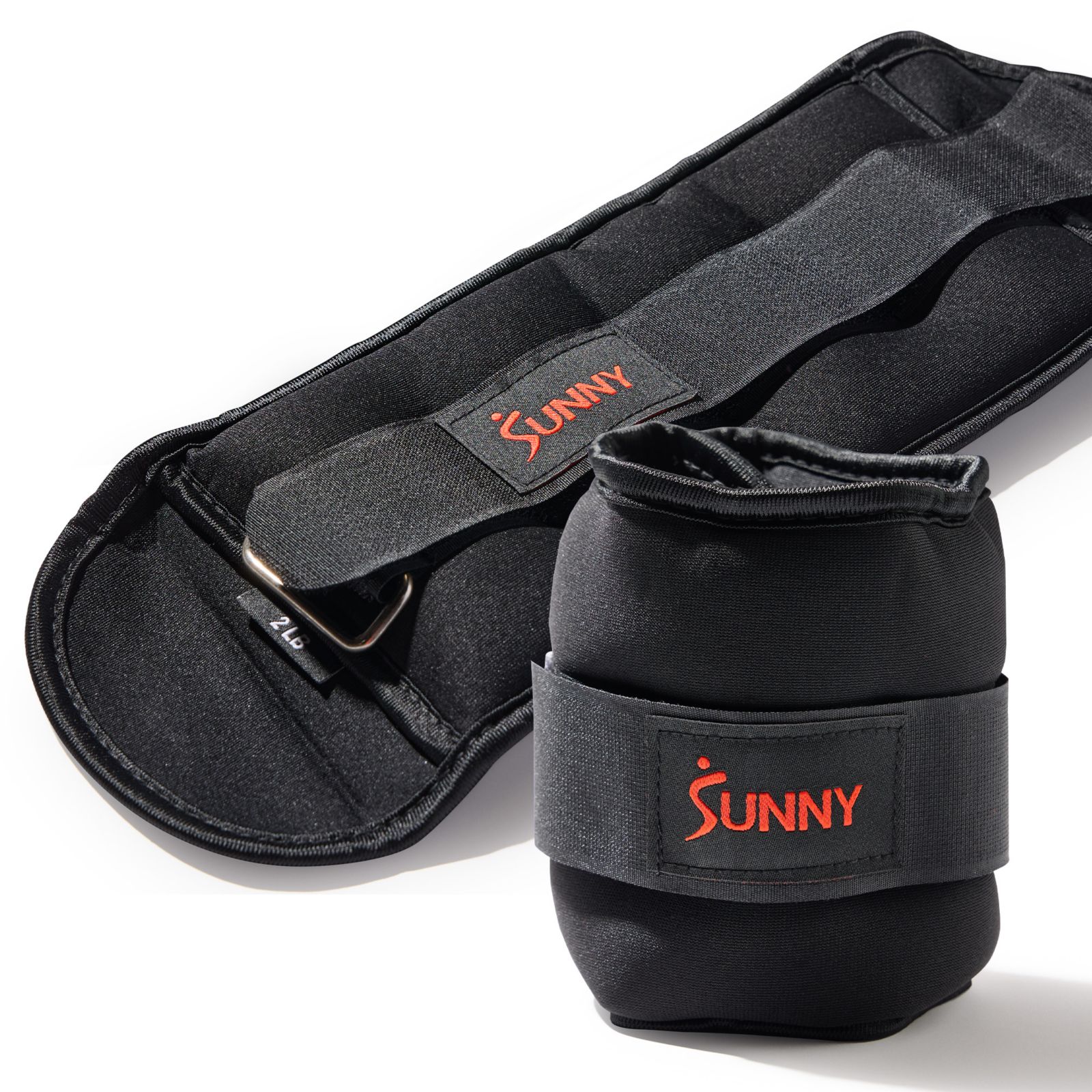 Sunny Health & Fitness Ankle Weights 2 lb, Pair, Black
