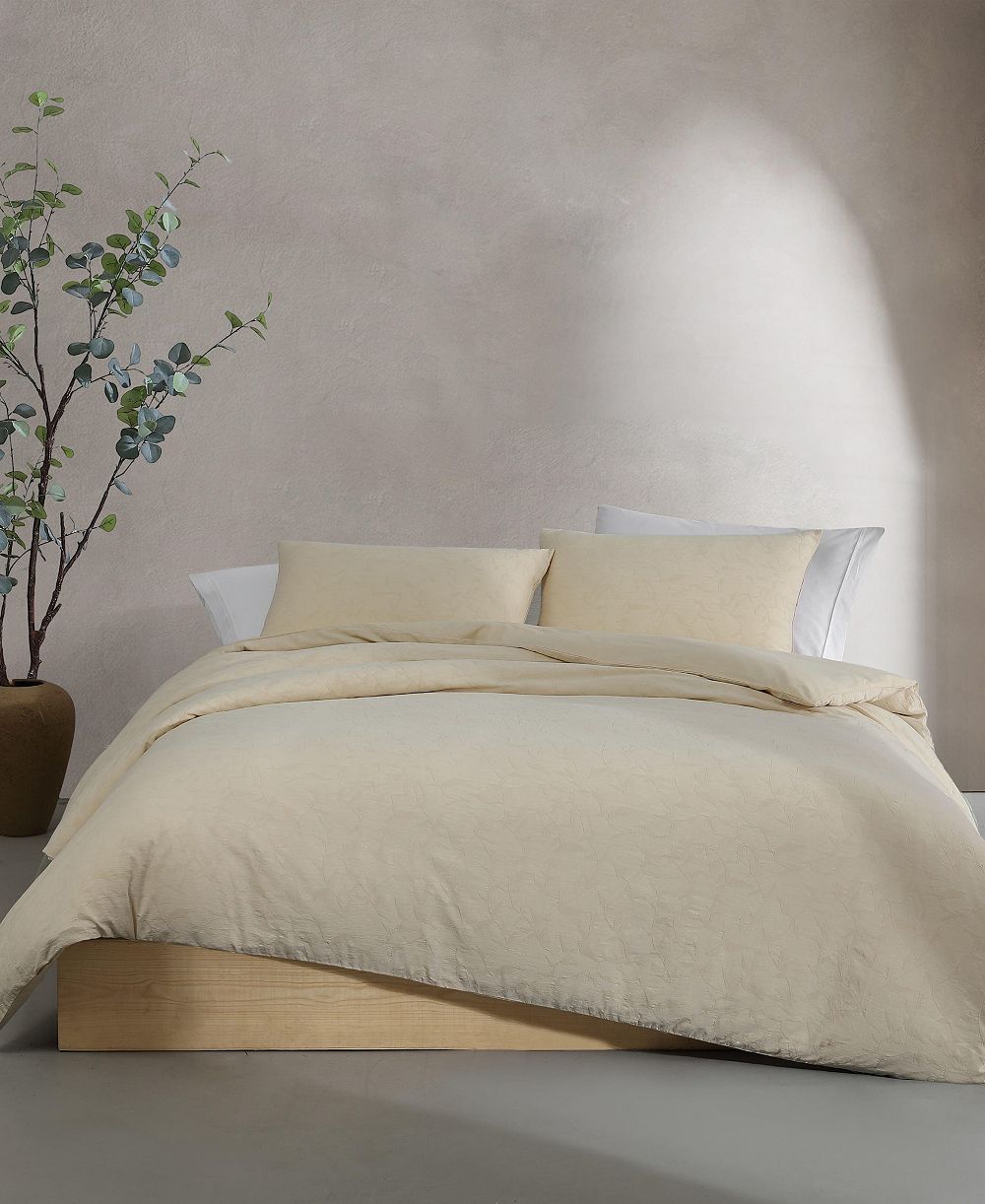 Calvin Klein Branching Leaves Cotton 3-Pc. Duvet Cover Set, King