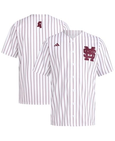 Мужская белая бейсбольная джерси Adidas Mississippi State Bulldogs Replica